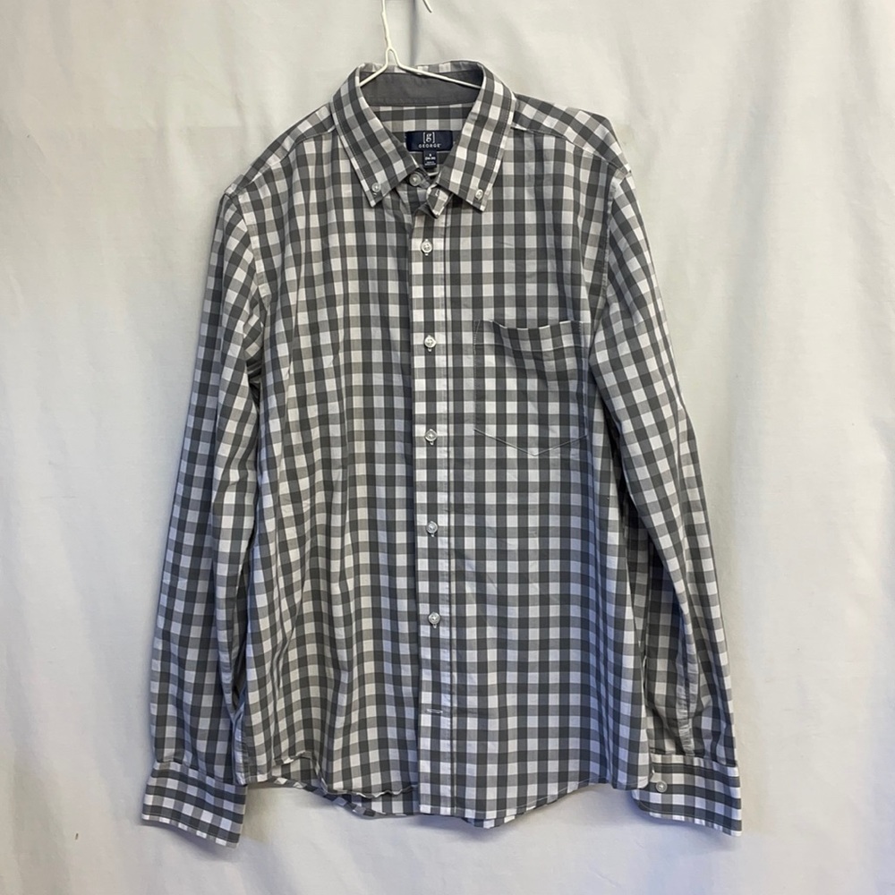 George button up long sleeve shirt size small 34-36